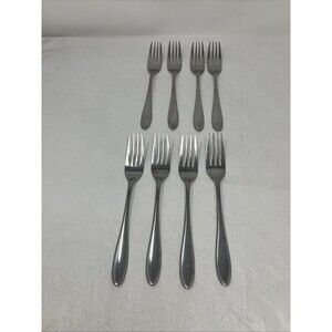 Hampton Silversmiths CONIFER Dinner Forks 7-3/4" Lot Set Of 8